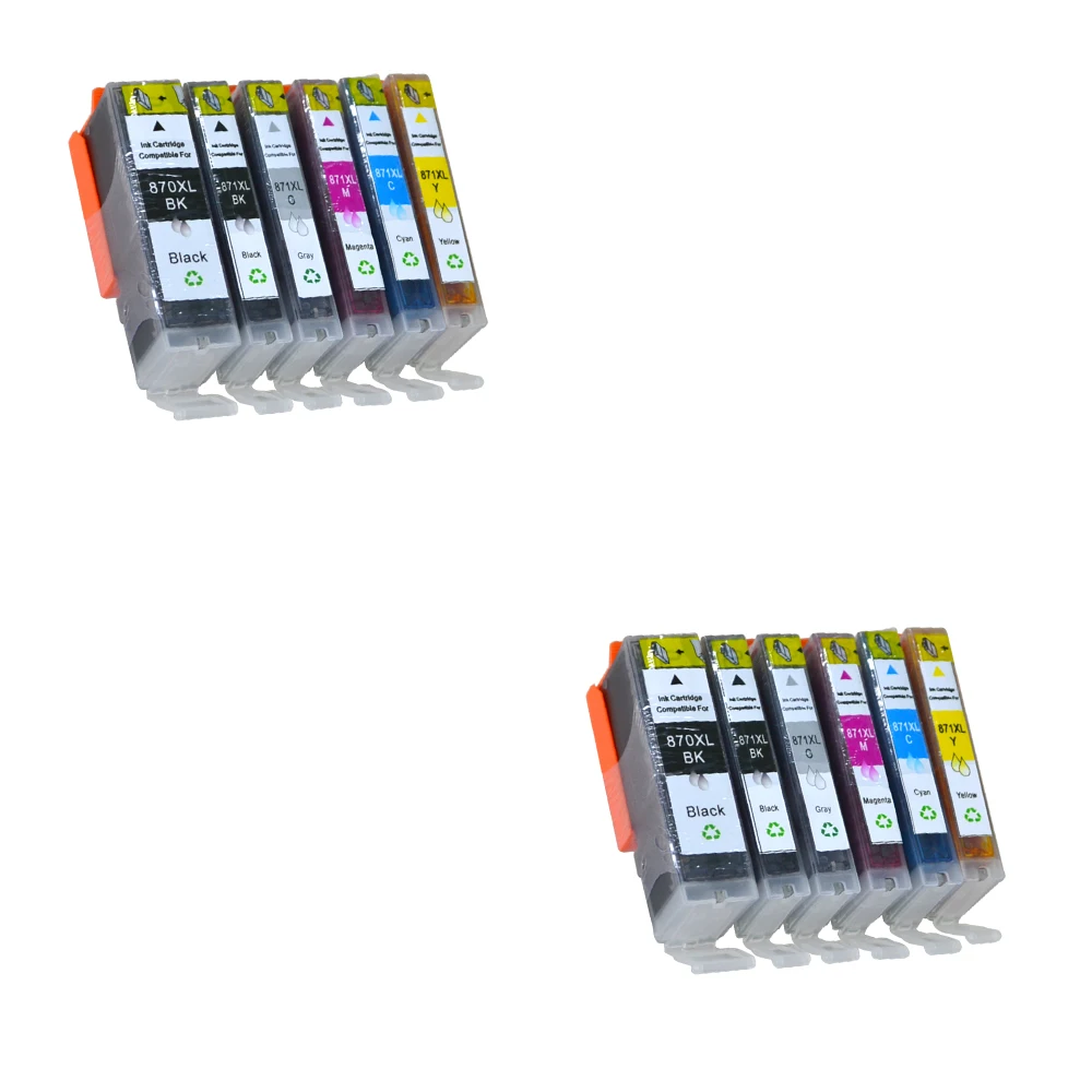 

12pcs Compatible ink cartridges For canon PGI870 CLI871 PGI-870 CLI-871 PGI870XL PIXMA MG7780 inkjet Printer PGI 870 CL 871 XL