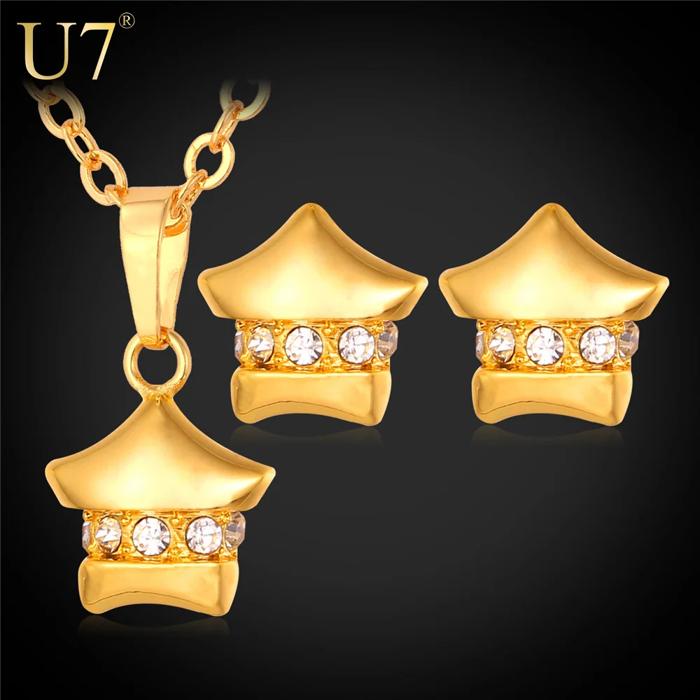 Комплект из колье и серёг с маленькой звездой|necklace earring set|earrings setfashion earrings set |