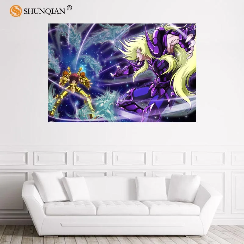 Красивый плакат Saint Seiya атласный Плакат на заказ тканевый настенный с рисунком из