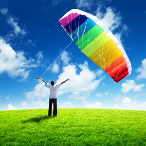 free shipping dual line parafoil kite flying tools line power braid sailing kitesurf rainbow outdoor toys sports beach weifang free global shipping