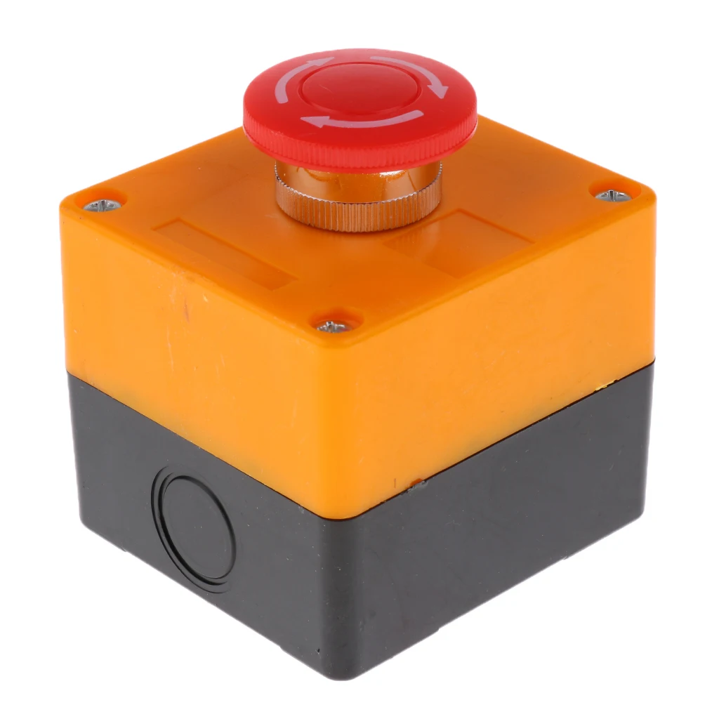220V 3A Latching NC Emergency Stop Red Mushroom Push Button Switch Station | Строительство и ремонт