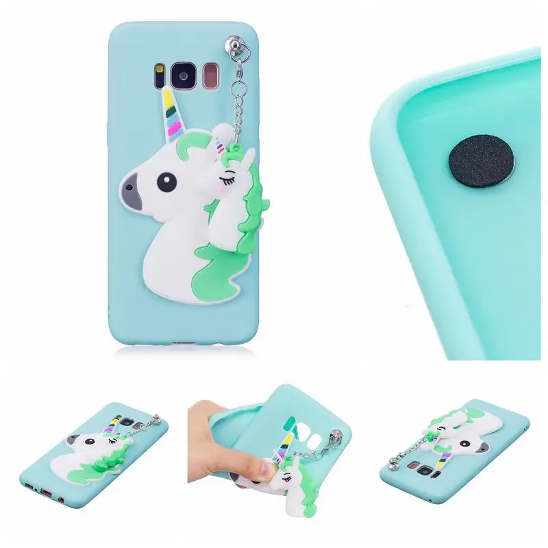 Carton Case Unicorn Horse Turkey Pendant Soft Silicone For Samsung Galaxy Note 8 / S8 Plus S7 Edge S6 Cute Cover |