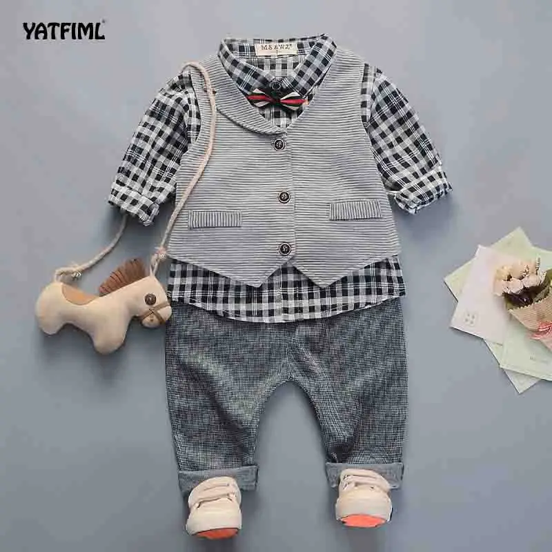 style2 YATFIML/модные детские блейзеры для маленьких мальчиков; костюм для мальчиков на свадьбу, выпускной, торжественное платье в клетку; свадебные костюмы для мальчиков; подарок на день рождения - Цвет: style2