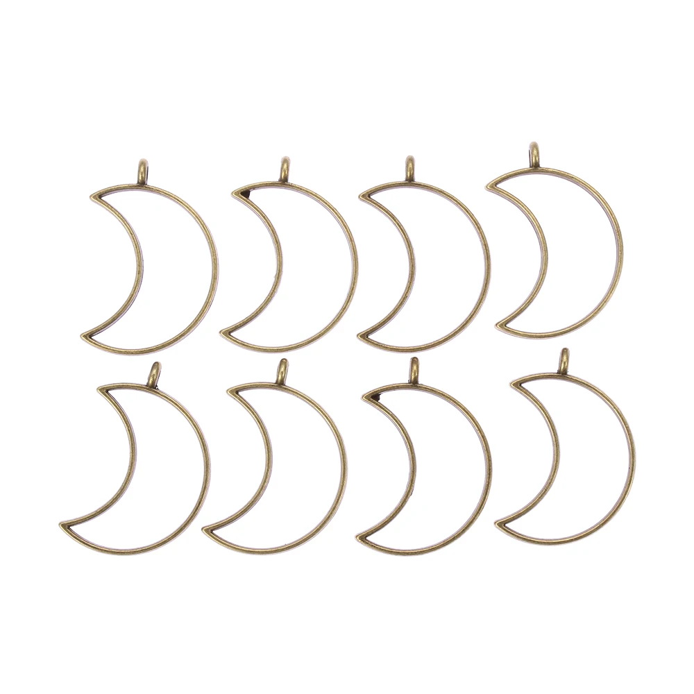 Style6-Bronze 8 шт. пустые рамки подвески ювелирные изделия DIY квадратный/круглый геометрический полый прессованный цветок смола делая инструменты аксессуары подвеска рамка - Цвет: Style6-Bronze