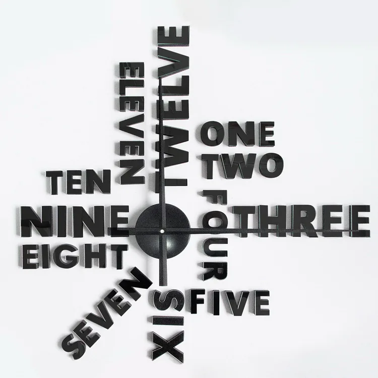 2018 новые большие настенные стикеры Часы зеркальная поверхность 3D DIY кварцевые