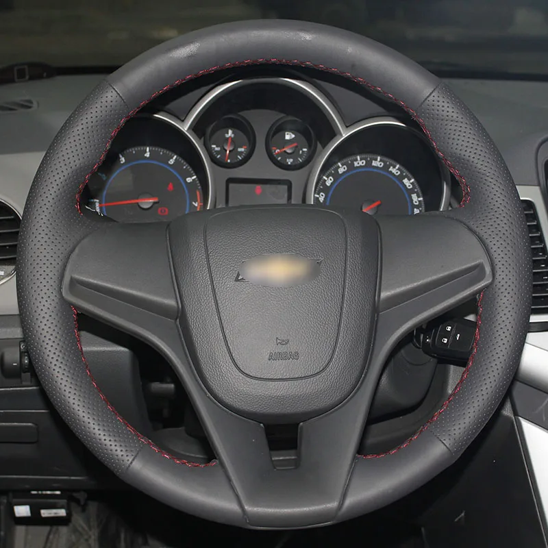 Чехол на руль BANNIS из черной искусственной кожи для Chevrolet Cruze Aveo|steering wheel cover|wheel
