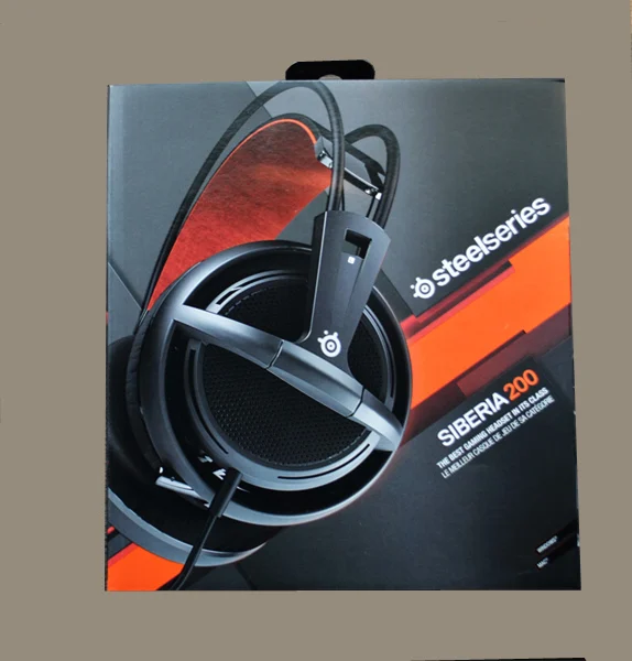 With Retail Box Игровая гарнитура SteelSeries Siberia 200, прочные оригинальные наушники с микрофоном - Цвет: With Retail Box