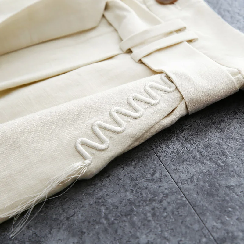 Amii пересмотреть прямые брюки женские 2018 Повседневное свободные Drawstring Твердые