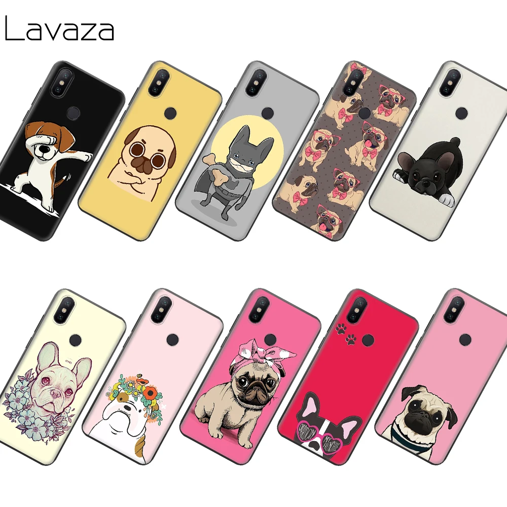 Чехол Lavaza с бульдогом из ТПУ для Xiaomi MI Redmi Poco X2 K30 Note 8T 10 6 8 9 9se A1 A2 A3 MAX 3 Lite Pro Plus f1 |