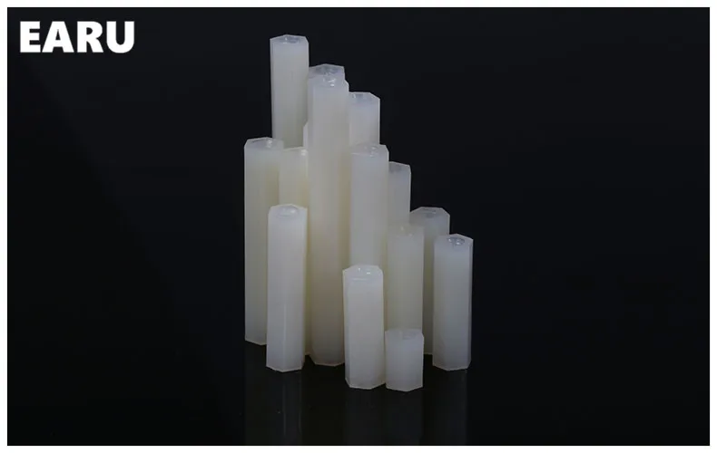 

100PCS White Plastic 4.8degree Nylon M5 External HEX Column Standoff Spacer Phillips Screw