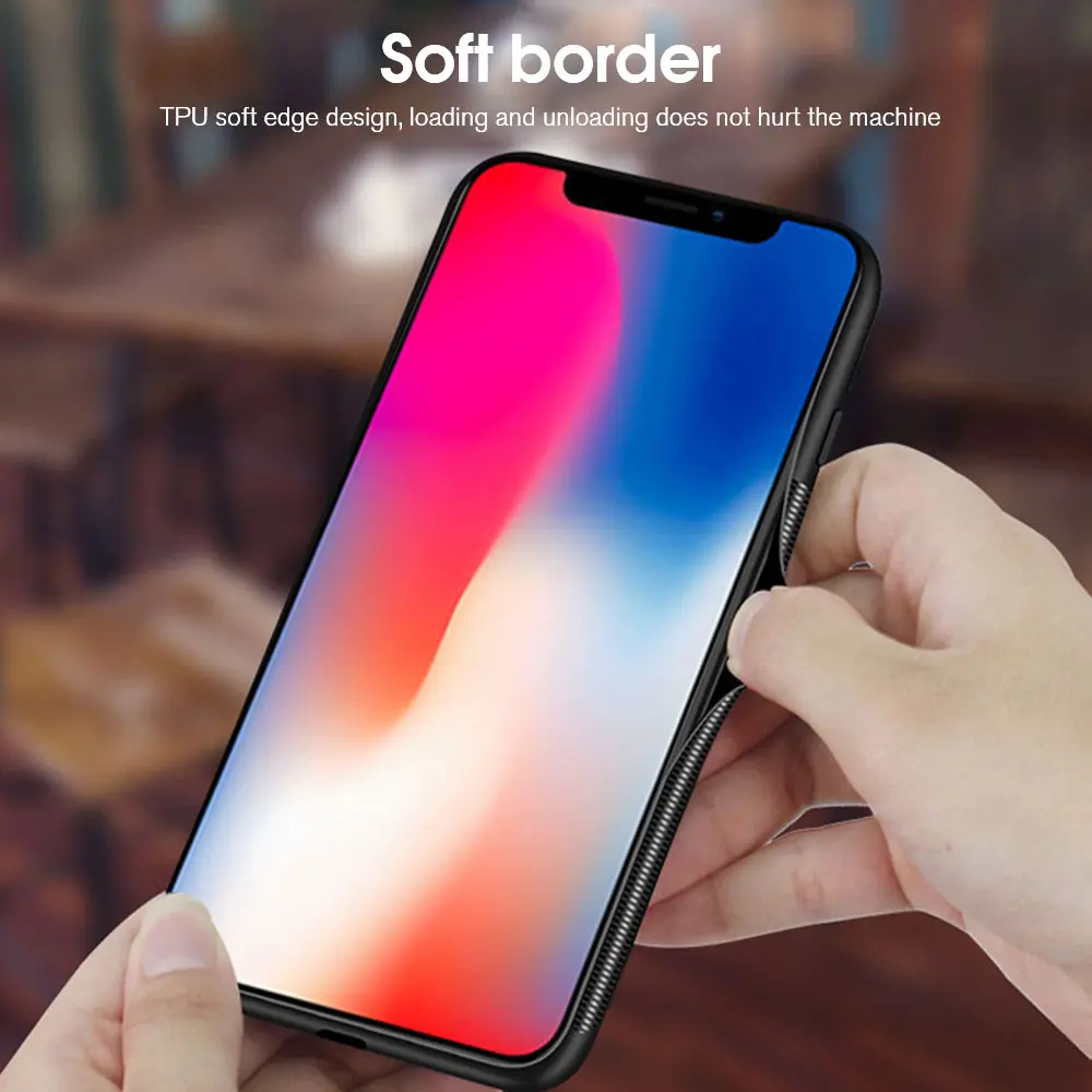Magnetic Cloth Case For iPhone 7 8 plus XR XS Max Soft Silicone Ultra-thin Fabric Texture Cases X 6 6s Cover |