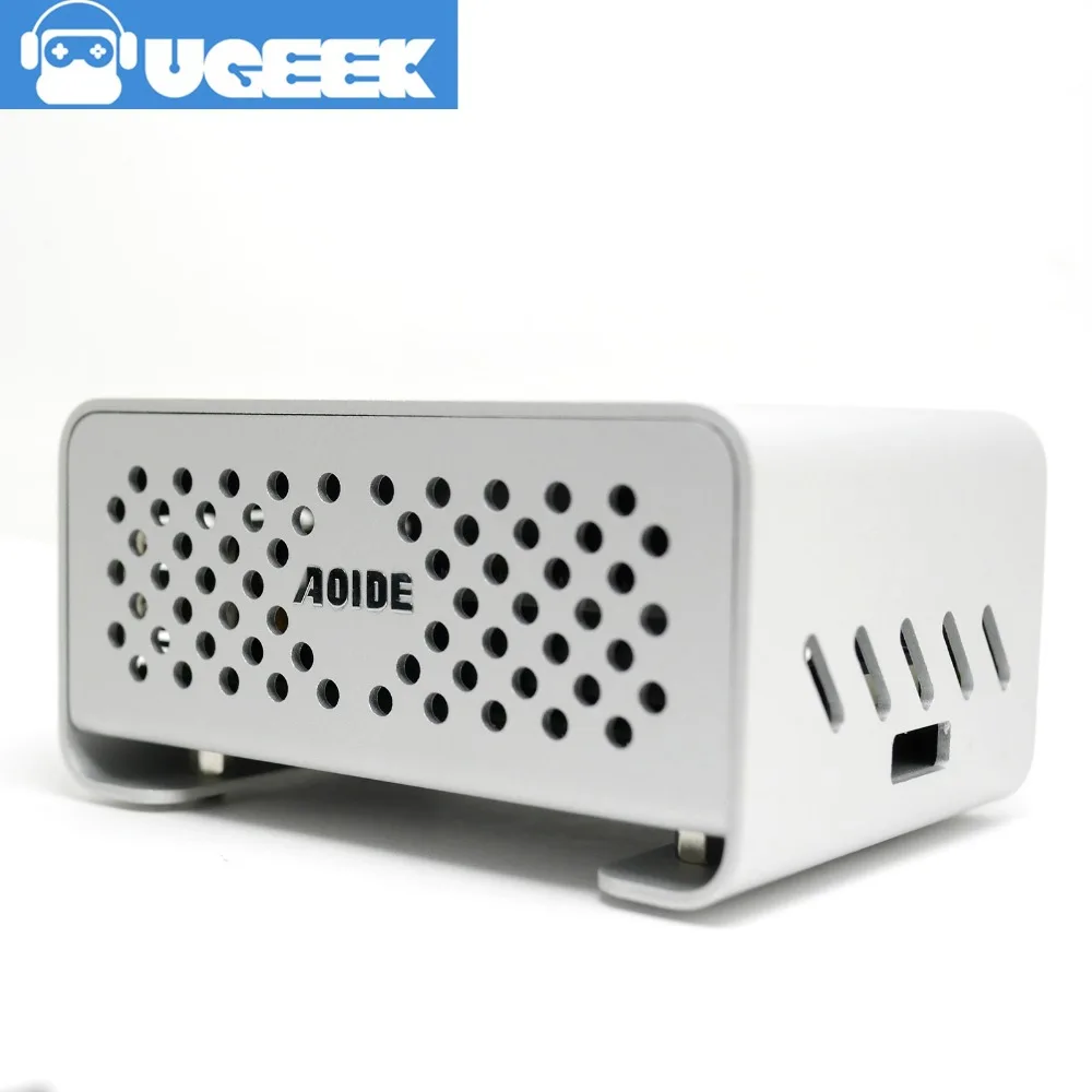 Звуковая карта Aoide UGEEK DAC II Hifi + Raspberry Pi 4 Model B (1 ГБ ОЗУ) алюминиевый чехол в комплекте