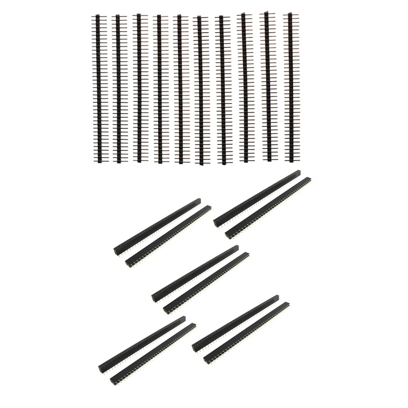 White DSHA 10 шт. 1x40 Pin 2,0 мм Шаг однорядные PCB булавки заголовки и 10 шт. 1x40 Pin 2,0 мм Шаг однорядные прямые женские булавки Heade - Цвет: White