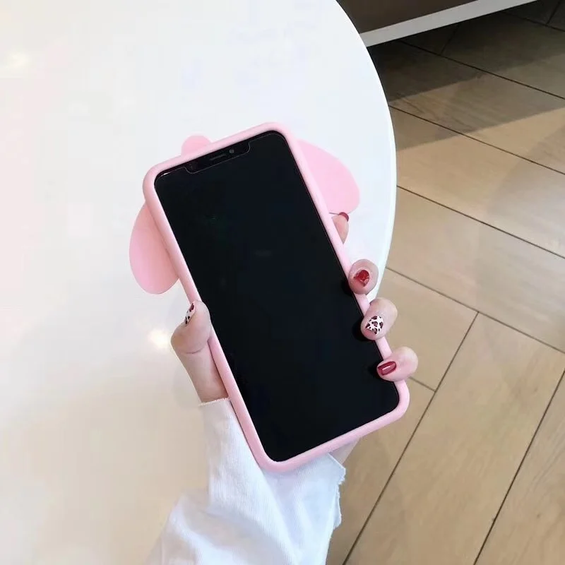 Мультяшный милый чехол для телефона My Melody IPhone 11 Pro MAX 6 6S 7 8 Plus X XR XS Pom Purin Мягкий