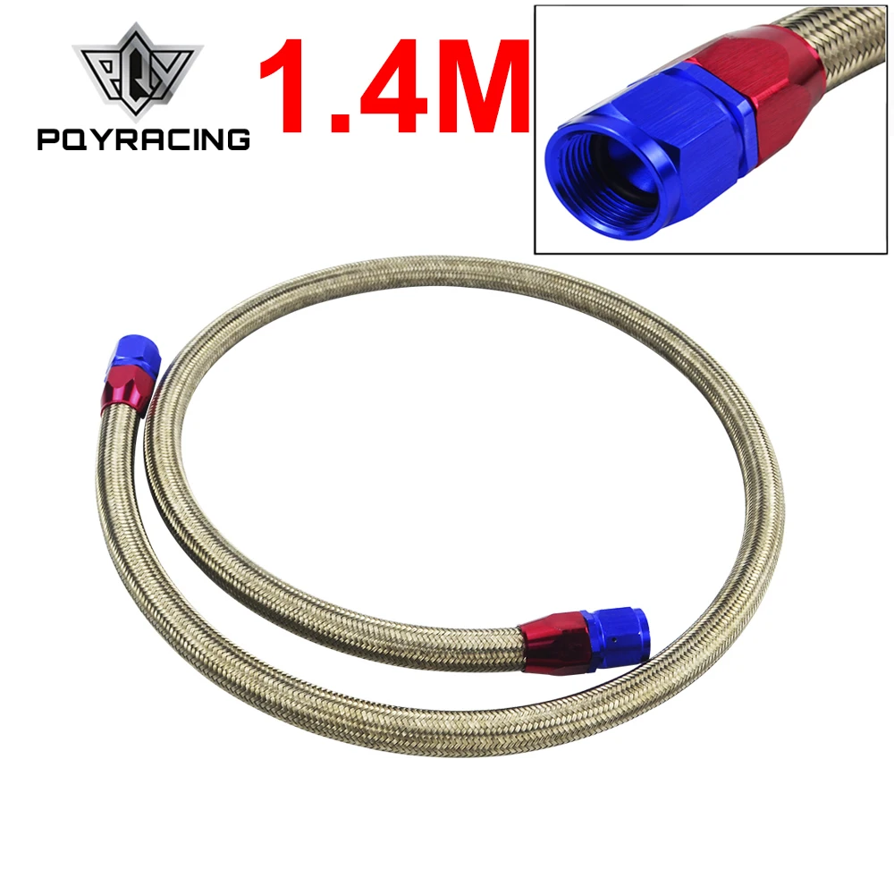 PQY-1 4 метр AN10 нержавеющая сталь плетеный Топливопровод + 2 шт прямой поворотный
