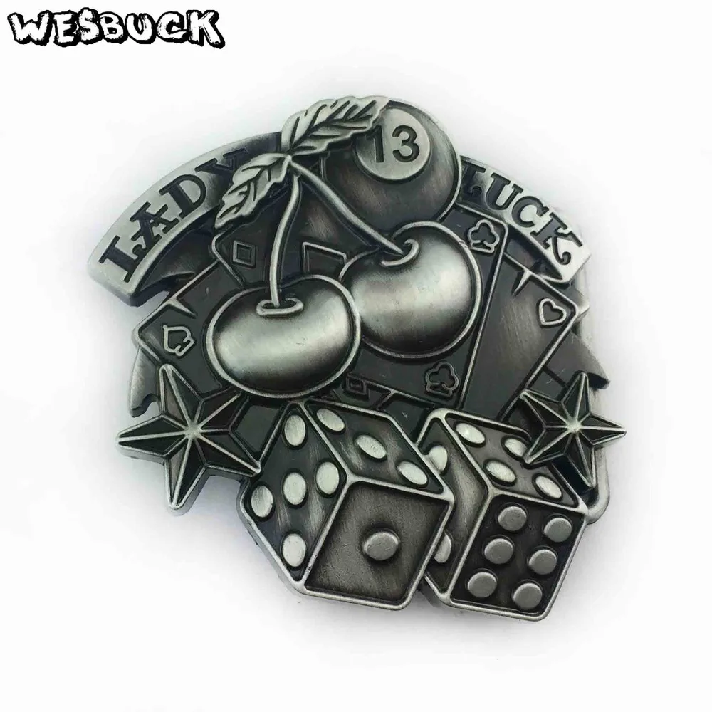 5 PCS MOQ WesBuck Brand New Style Vintage Lady Luck Casino Gamble Dice Enamel Belt Buckle Gurtelschnalle Boucle de ceinture | Дом и сад