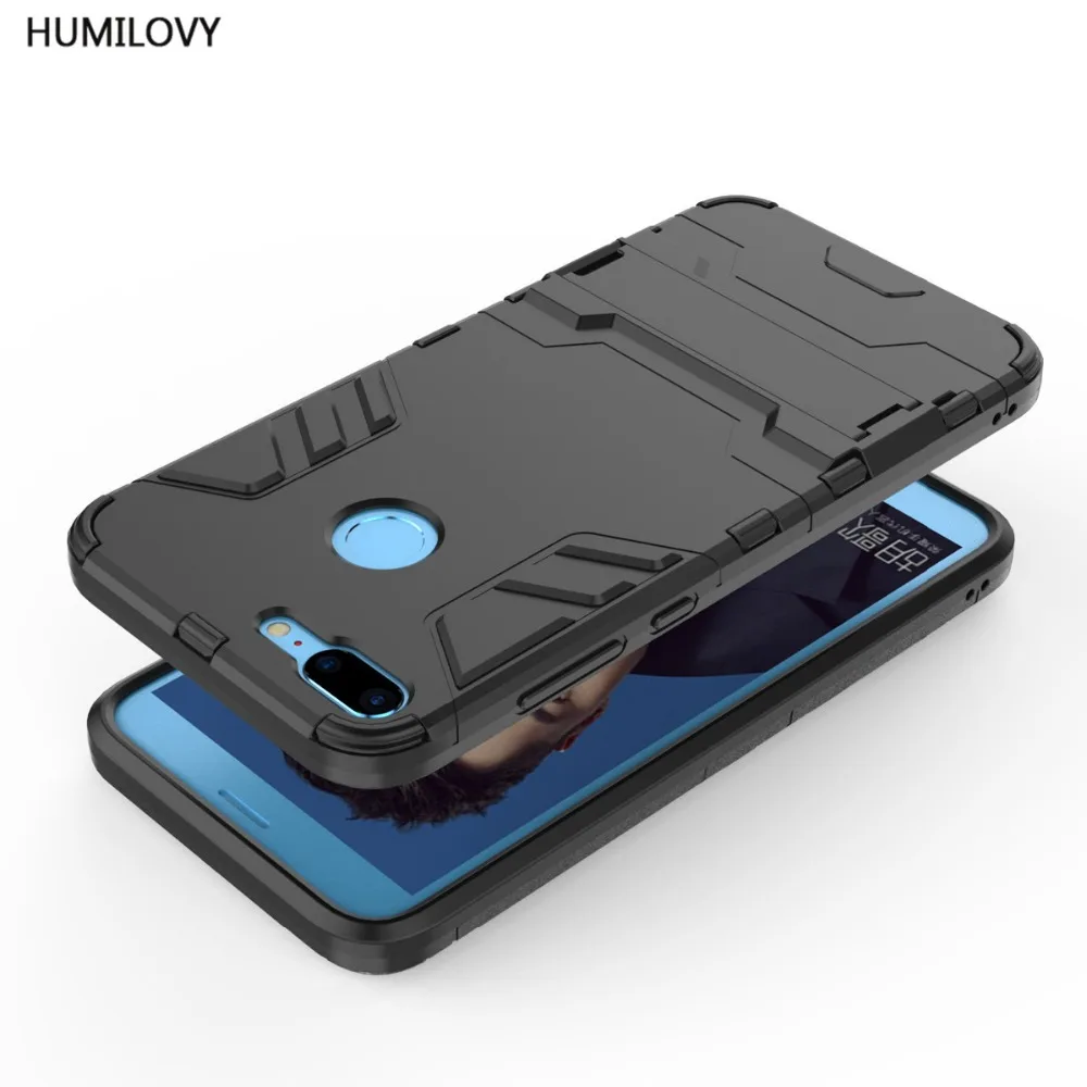 Для Huawei Honor 9 Lite чехол 5 65 &quotударопрочный ТПУ + ПК жесткий пластик с подставкой
