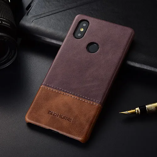 grey purple Чехол для Xiaomi Mi Max 3 KEZiHOME, роскошный хит цвета, натуральная кожа, твердая задняя крышка, Капа для Xiaomi Mi Max3 6,9 '', чехол для телефона s - Цвет: grey purple