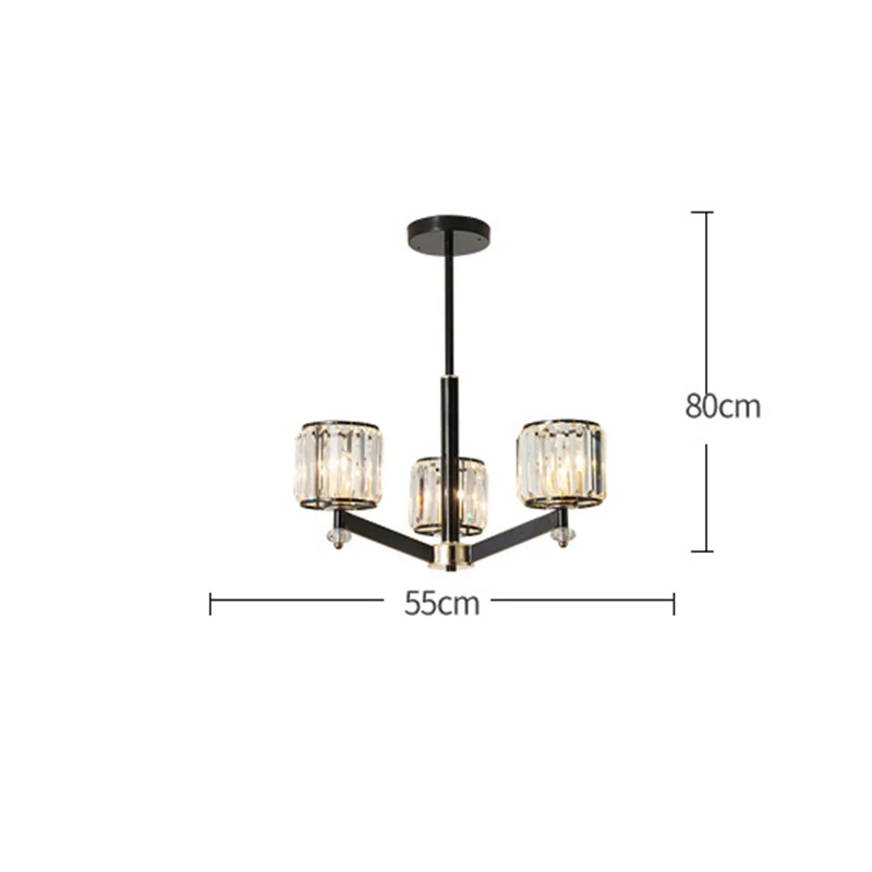 LED Chandelier for Living Room LED Chandelier for Bedroom Modern Crystal Chandelier Lighting Fixture Hanging Lamp Home Decorate - Цвет корпуса: 3 Light