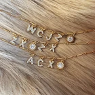 DUOYING 6 мм паве ожерелья с буквой персонализированные ювелирные изделия ожерелья с именами уникальные буквы шарики ожерелья подарки