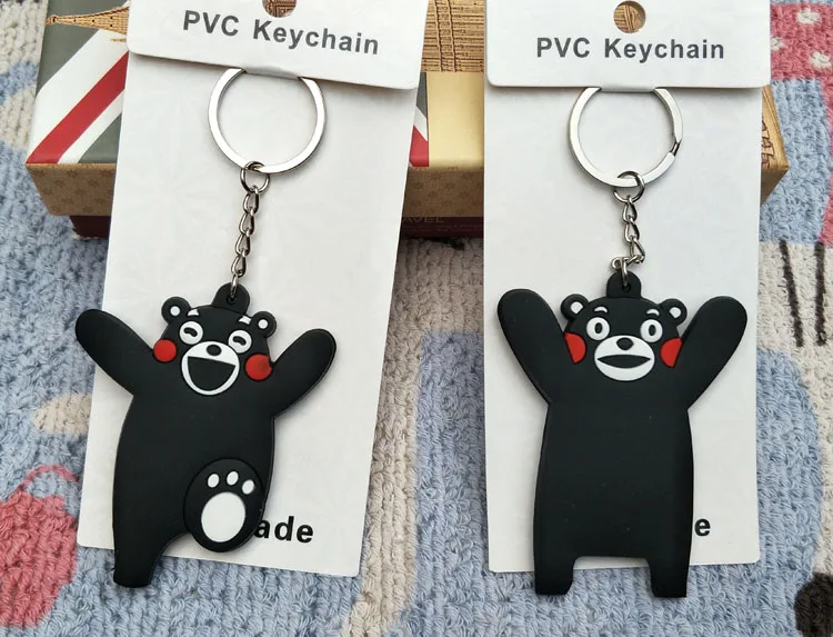 Kumamon аниме-брелок для ключей пвх фигурный брелок милые игрушки брелок держатель для ключей подарок на день рождения унисекс