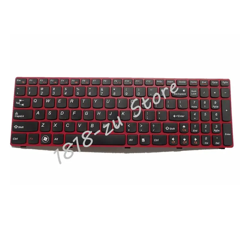 YALUZU US красная новая английская клавиатура для ноутбука Lenovo G580 Z580A G585 Z585 G590 серии