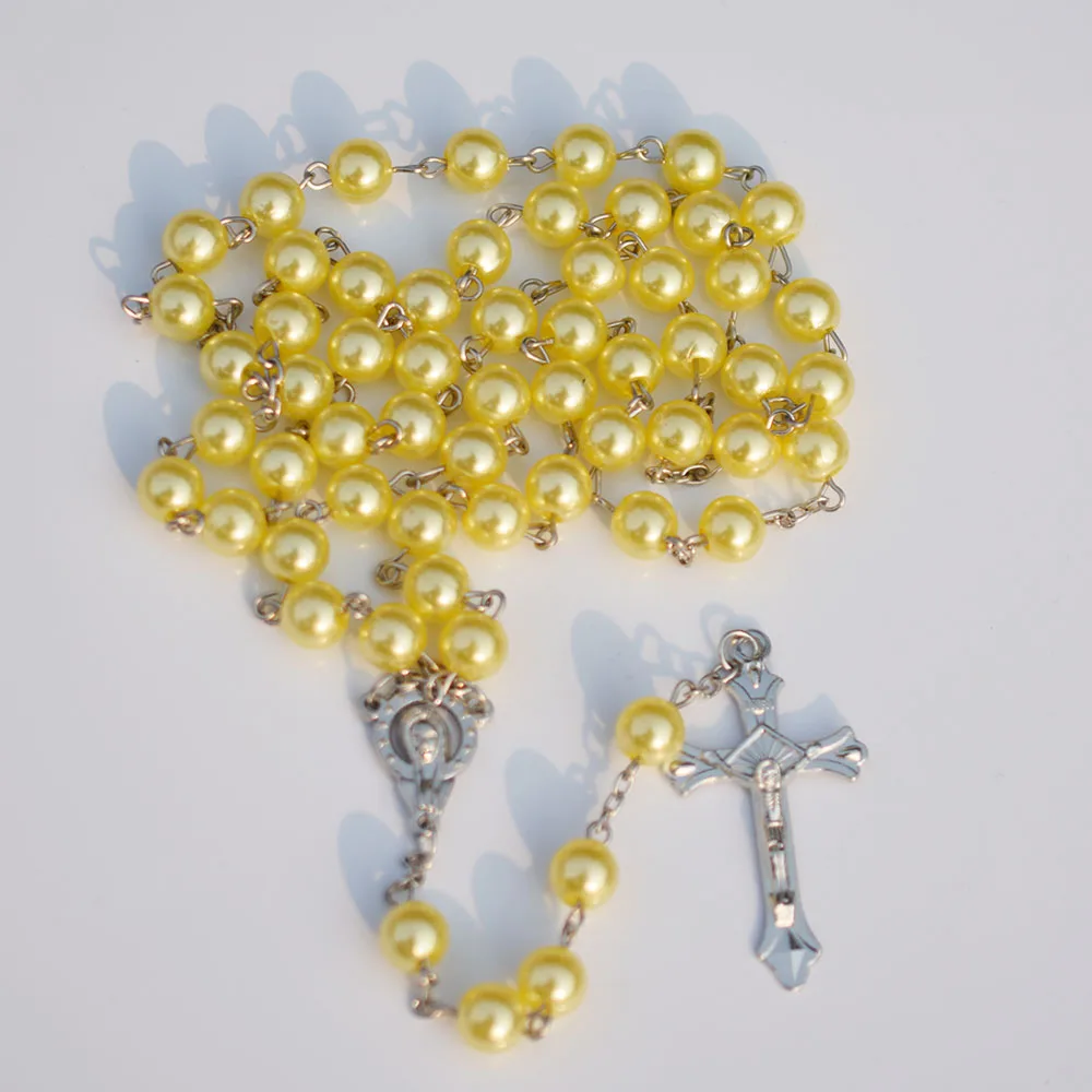 12 шт./лот искусственный жемчуг крест Распятие Христианский Религиозный ислам