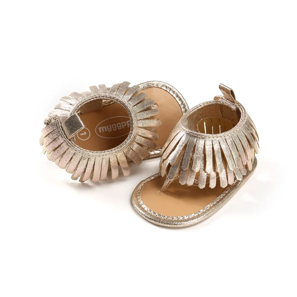 Fashion Tassel Summer Baby Girl Boy Shoes PU Soft Sole Casual Sandals Clamp Toddlers For 0-18 Months |