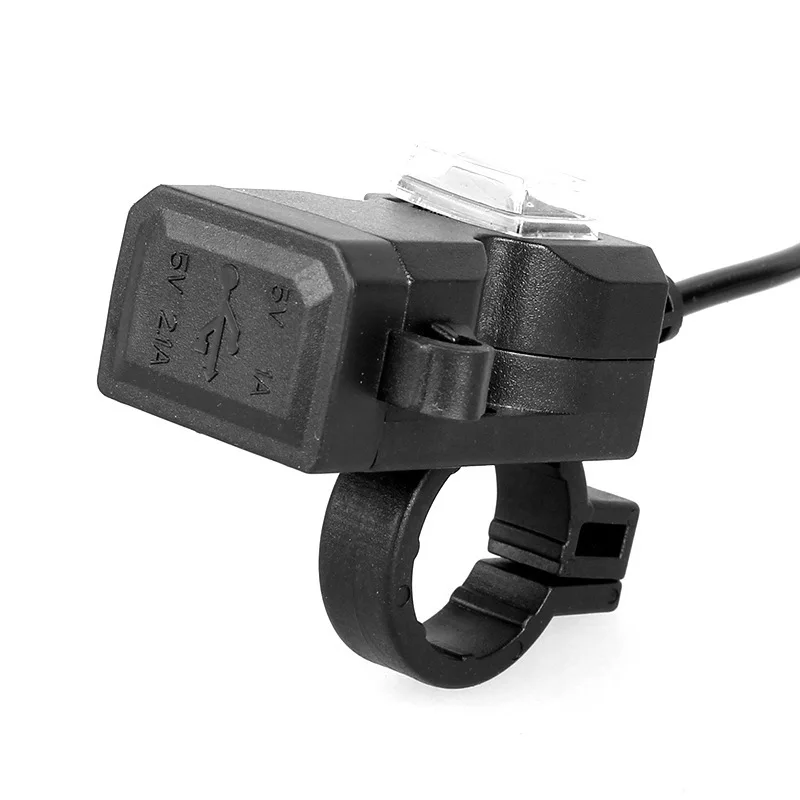DSMOTEK Универсальный держатель для телефона мотоцикла USB зарядное устройство DC 9 24V 5