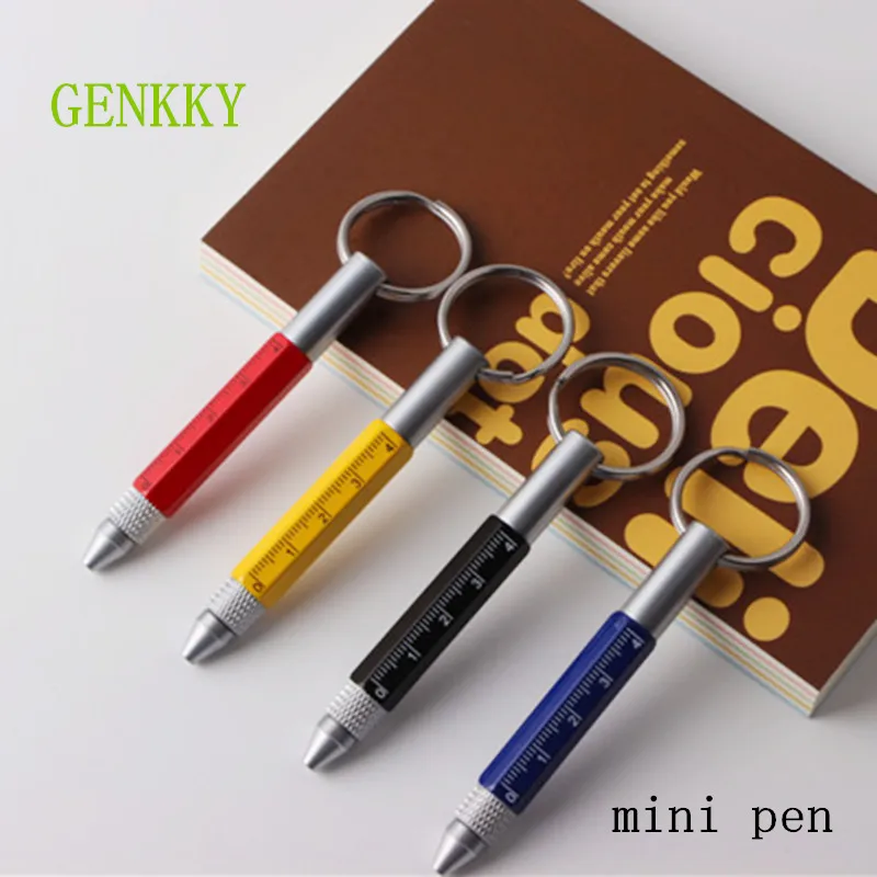 1 шт. GENKKY Overvalue Handy Tech металлический инструмент ручка шариковая мини ручка-отвертка линейка дух многофункциональные Ключевые пряжки