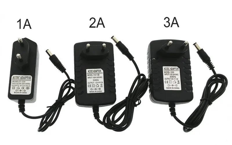 Трансформаторы Освещения AC100 240V ВЫХОД DC12V Адаптер 1A/2A/3A/5A/6A/8A/10A источник Питания