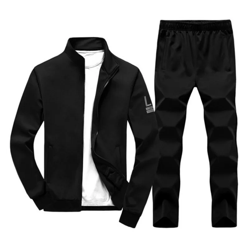 

Male Sportswear Cardigan Sudaderas Para Hombre Casual Men Sweatshirts Sets Fashion Zipper Men Sweatshirt With Pant Solid Hoodie