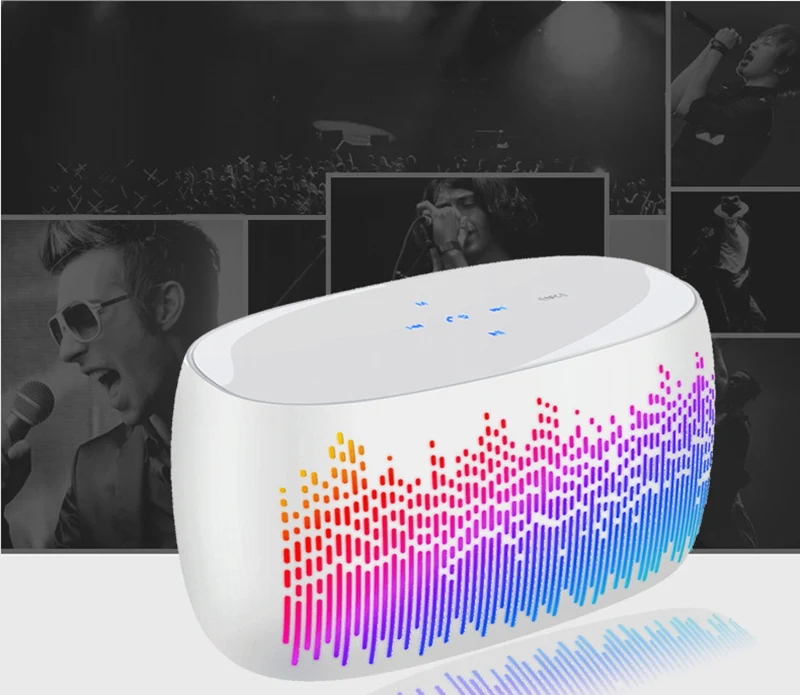 11 LED Настольный Bluetooth динамик мини колонки Hands Free портативный беспроводной с tf