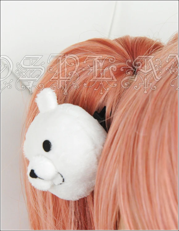 Аниме Danganronpa Dangan-Ronpa Дзюнко Эносима Косплей парики длинные волнистые термостойкие синтетические волосы парик+ парик шапка+ заколки с медведем