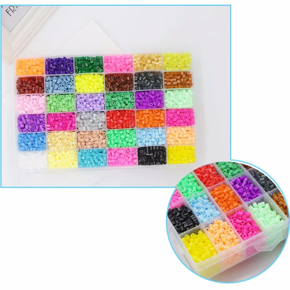 36 Цветов 5 мм Perler Бисер Хама DIY 10000 Бусины Творческий Обучающие Головоломки