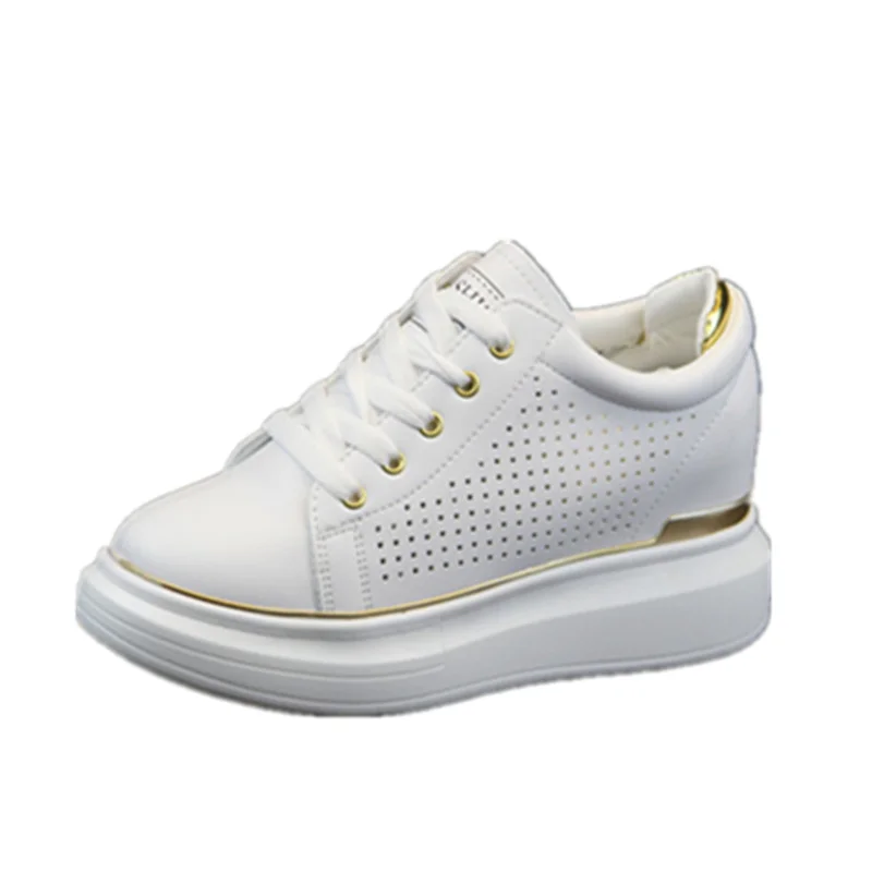 

2019 New Women Platform Casual Shoes Breathable Wedge Heels Shoes 8CM Autumn Thick Sole Sneakers Woman Deportivas Mujer