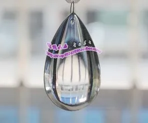 

50pcs 38MM LONG Clear Pear/ Tear Drop Shaped Hanging Crystal Rainbow Suncatcher Curtain Pendants