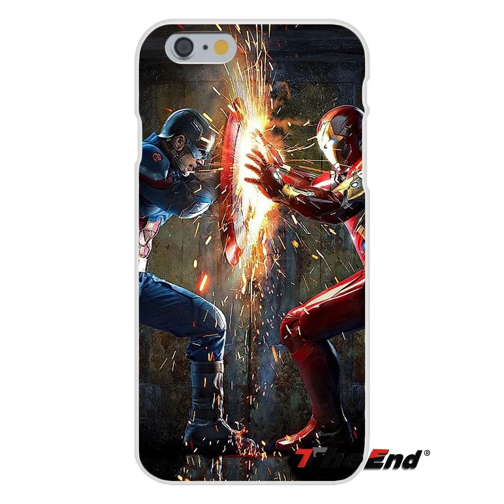 Marvel's Captain America Civil War Silicone Phone Case For iPhone X 4 4S 5 5S 5C SE 6 6S 7 8 Plus Galaxy Grand Core Prime Alpha |