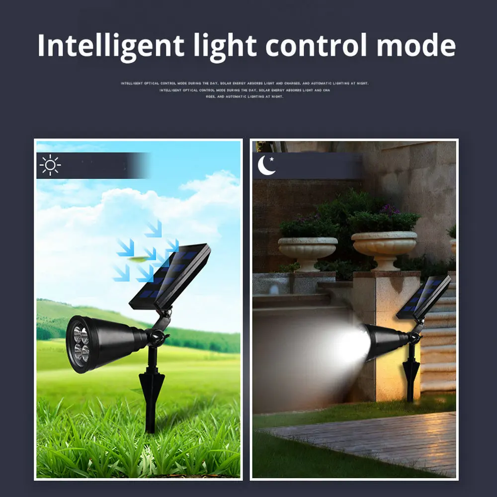 Водонепроницаемый IP65 беспроводной светодиодный светильник на солнечной батарее