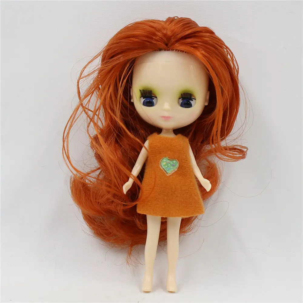 nude doll Ледяная мини-кукла пульпа 11 см много видов цветов волос одежда случайный № 2 - Цвет: nude doll