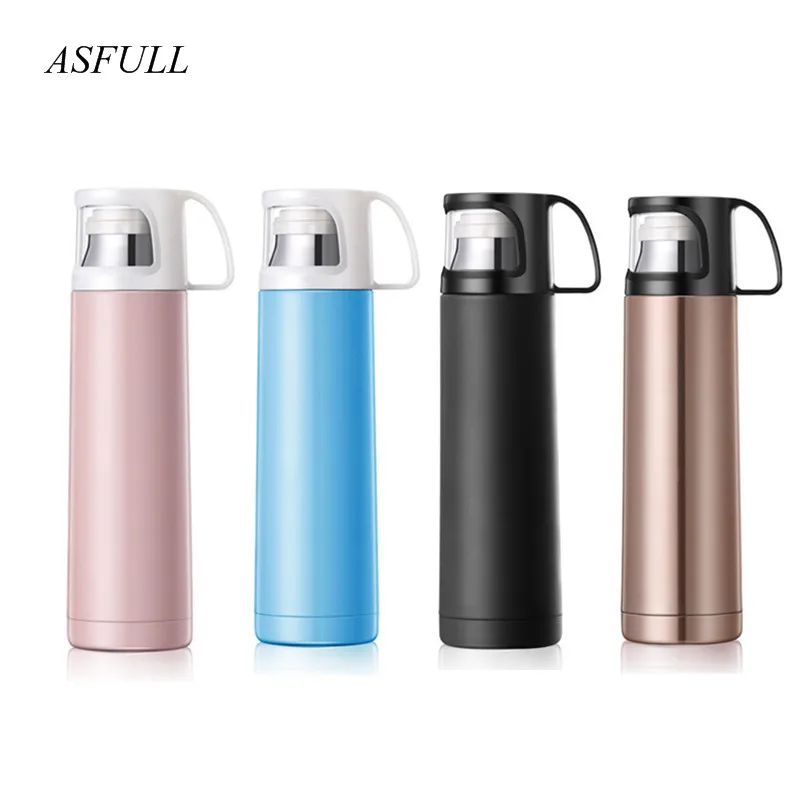 Thermos cup Mug Vacuum Cup 304 Stainless Steel insulated 500ML Thermal Bottle Thermoses vacuum flask water bottle 7Q | Дом и сад