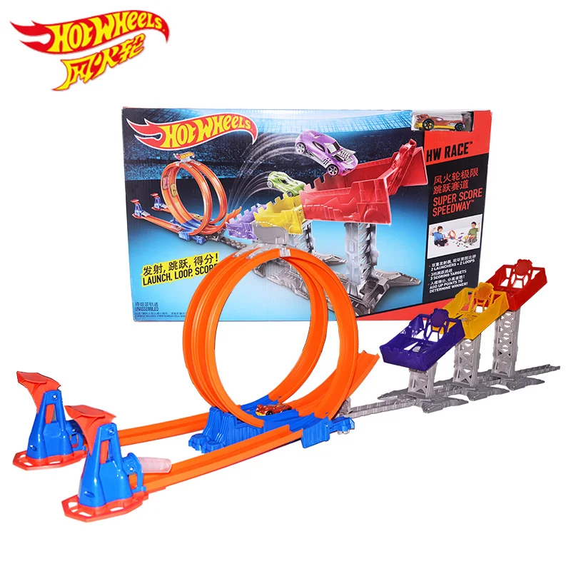 Лидер продаж набор пусковых дорожек Hot Wheels Детская электрическая квадратная