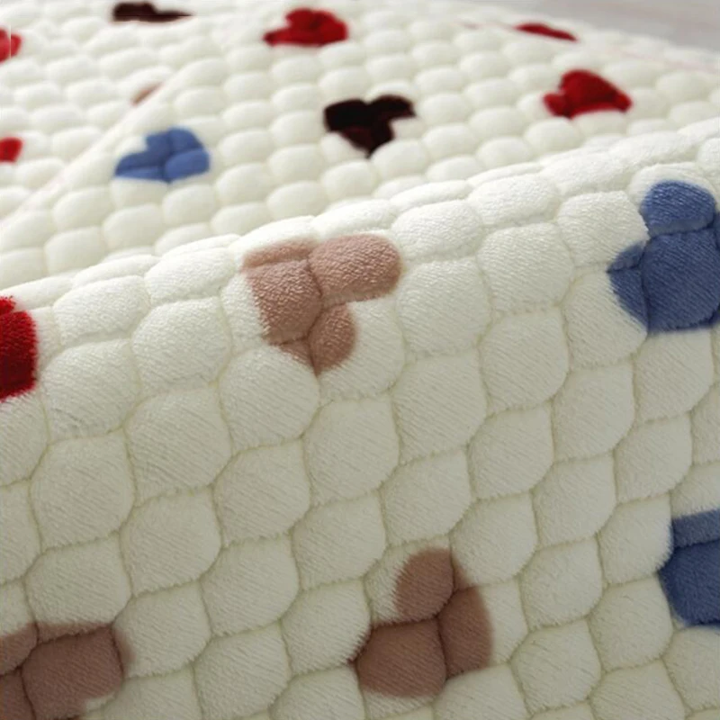 Толстые фланелевые чехлы для диванов с рисунком сердца из мультфильма мягкие