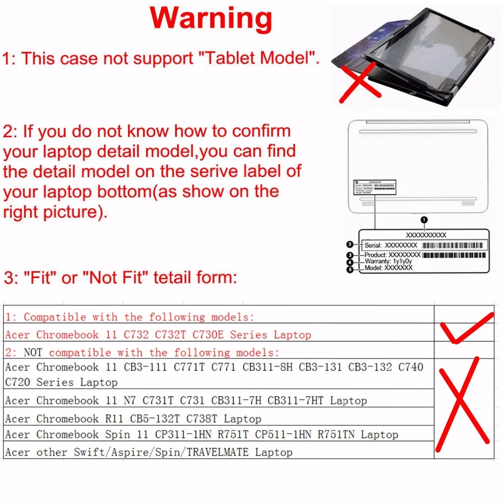 Защитный чехол Alapmk для ноутбука Acer Chromebook 11 C732 C732T C730E 6 дюйма [не подходит других