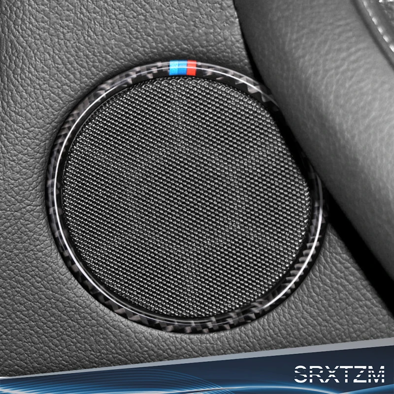 SRXTZM колонка из углеродного волокна для двери автомобиля декоративная круглая