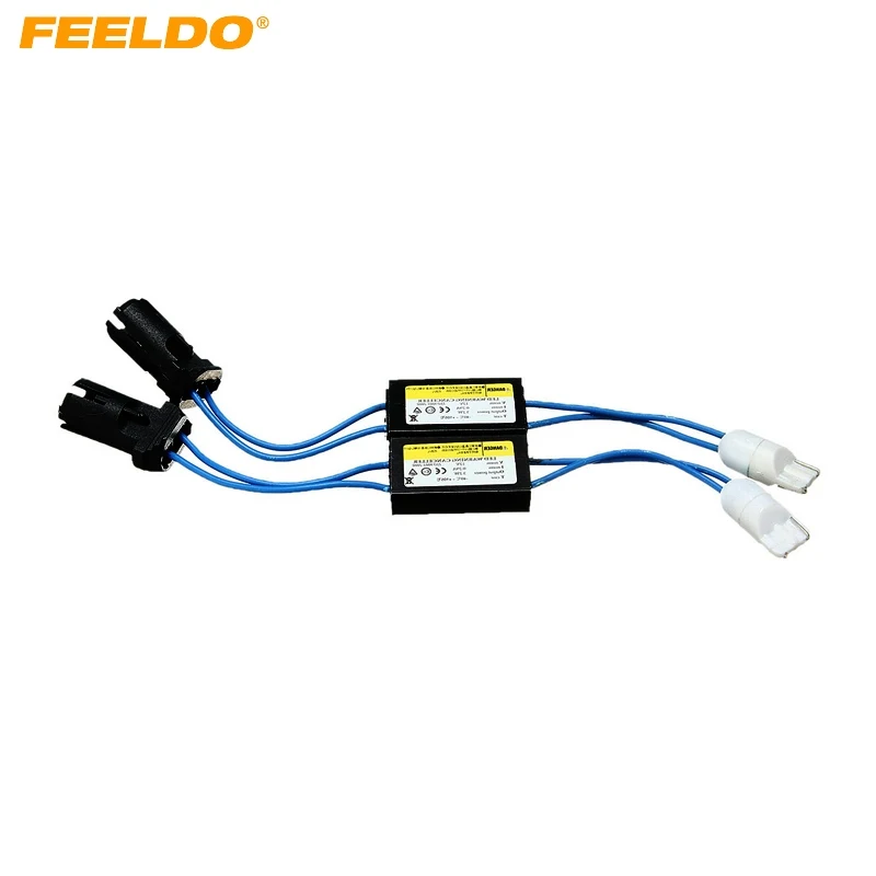 

FEELDO 10Pcs DC12V LED Light Warning Canceller Decoder Load Resistor NO-OBD Error NO Hyper Flash For T10/W5W/194 #AM2272