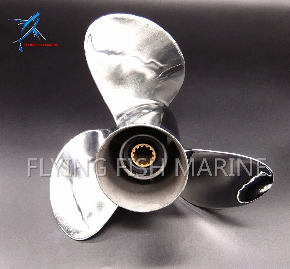 11 1/8x14-F Пропеллер из нержавеющей стали 11 1/8x14-G для Yamaha 40HP 50HP Подвесной мотор