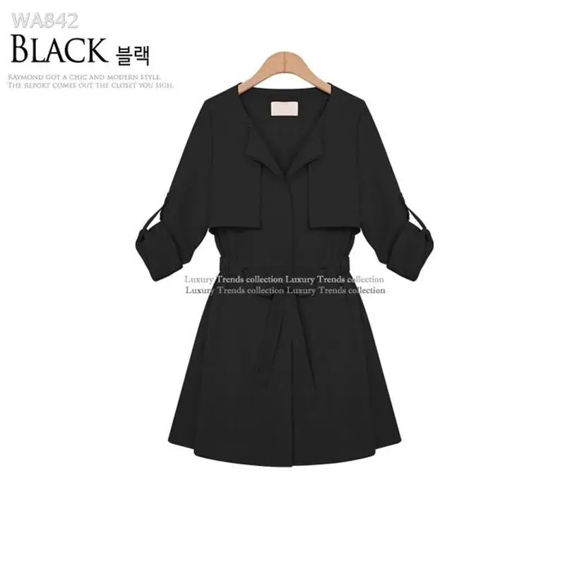 Black Trench Coat For Women Chinese Long Female Xxxl Sleeve 2014 Free Shipping | Женская одежда