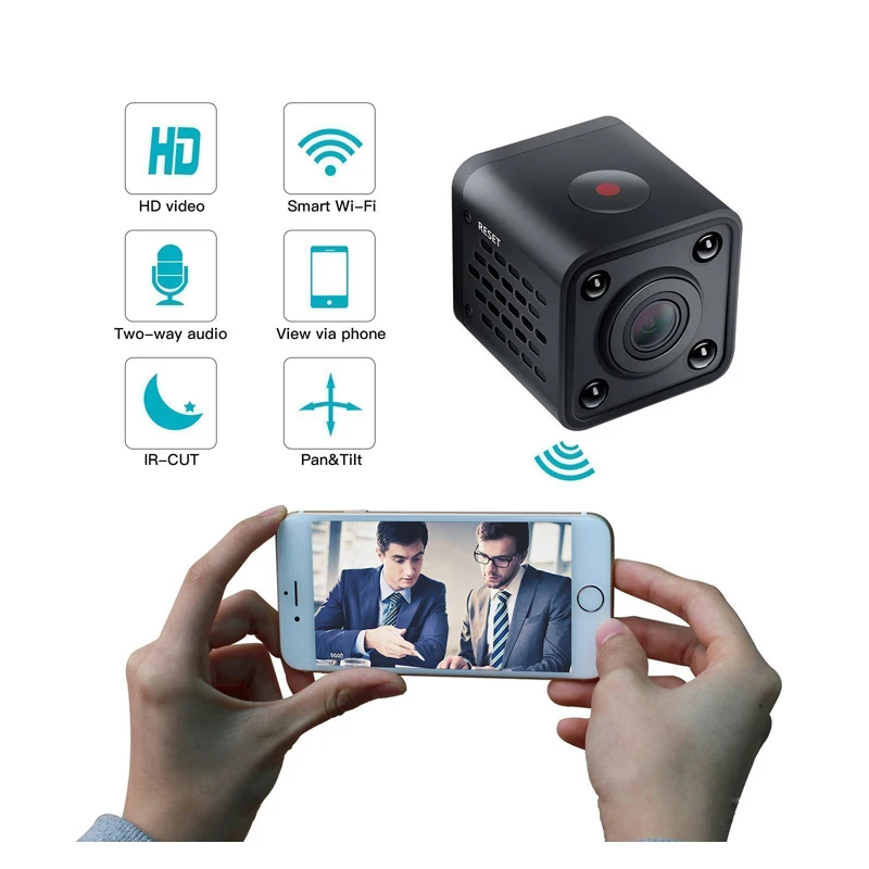 WIFI мини IP 1080P Full HD ночное видение Обнаружение движения видеокамера петля видео