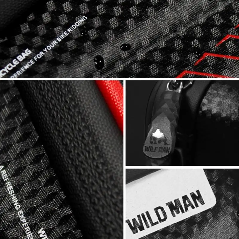 Сумка для горного велосипеда WILD MAN, непромокаемая, водонепроницаемая, Mtb, передняя сумка, 6,2 дюймов, чехол для телефона, велосипедная сумка, аксессуары для велоспорта